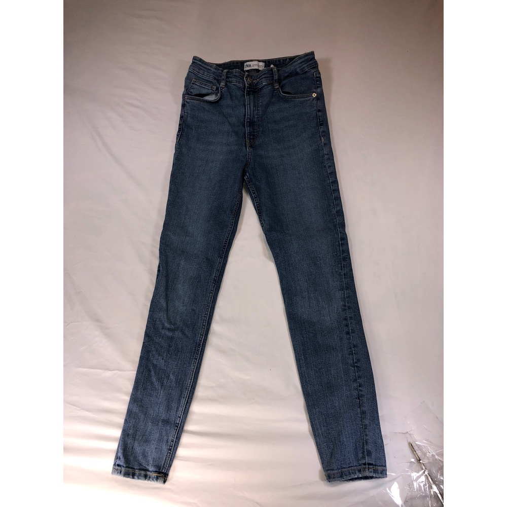 Zara Womens High Rise Skinny Jeans Blue Medium Wash Denim Size 6 US 28 MEX